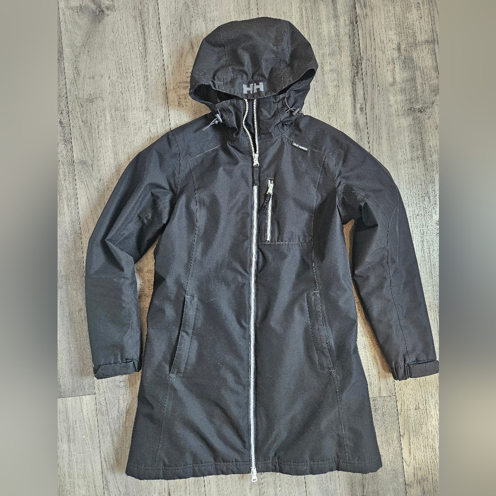 Helly Hansen Fall belfast Jacket mid length thigh womens small jacket hellytech
